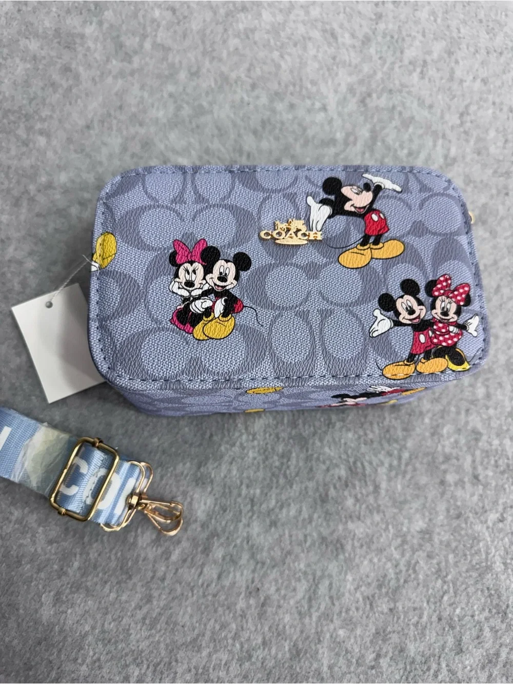 Coach Disney Lilac Mickey & Minnie Kids Crossbody Pouch
